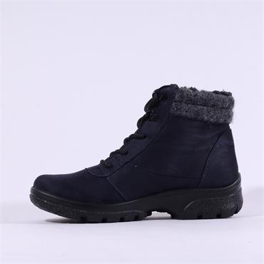 Ara Saas GoreTex Laced Fleece Boot - Navy