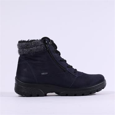 Ara Saas GoreTex Laced Fleece Boot - Navy