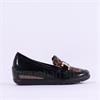 Ara Zurich 2.0 Slip On Link Wedge - Black Leopard