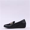 Ara Zurich 2.0 Slip On Link Wedge - Black Gold Leather