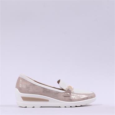 Ara Zurich 2.0 Slip On Link Wedge - Cream Gold