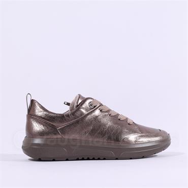 Ara Roma 3.0 Internal Zip Laced Trainer - Taupe Metallic