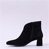 Ara Audrey Flare Block Heel Ankle Boot - Black Suede