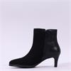 Ara Amy Mid Heel Ankle Boot - Black Suede