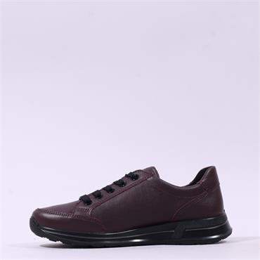Ara Osaka 2.0 Side Zip Lace Trainer - Merlot