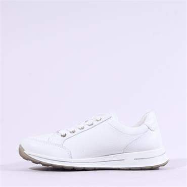 Ara Osaka 2.0 Side Zip Lace Trainer - White