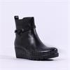Ara Como Wedge Link Ankle Boot - Black Leather