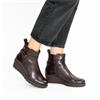 Ara Como Wedge Link Ankle Boot - Brown Leather
