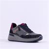 Ara Garda Side Zip Wedge Trainer - Grey Fuchsia