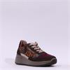 Ara Garda Side Zip Wedge Trainer - Mocha Leopard