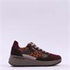 Ara Garda Side Zip Wedge Trainer - Mocha Leopard