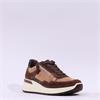 Ara Garda Side Zip Wedge Trainer - Tan Leopard Combi