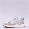 Ara Garda Side Zip Wedge Trainer - White Beige