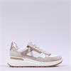 Ara Garda Side Zip Wedge Trainer - White Beige