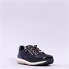 Ara Osaka Comfort Laced Trainer Side Zip - Navy Shimmer