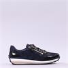 Ara Osaka Comfort Laced Trainer Side Zip - Navy Shimmer