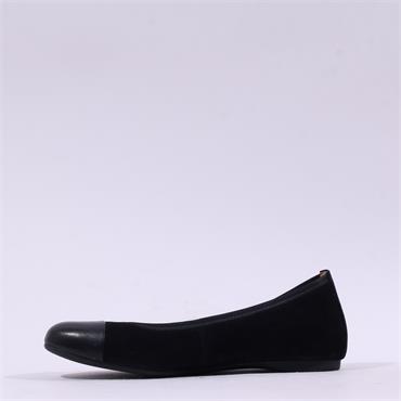 Gabor Janelle Toe Cap Pump - Black Suede
