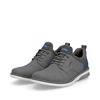 Rieker Men Laced Shoe - Grey Leather