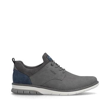 Rieker Men Laced Shoe - Grey Leather