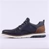 Rieker Men Laced Shoe - Navy Leather