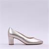 Gabor Helga Stacked Heel Court Shoe - Gold