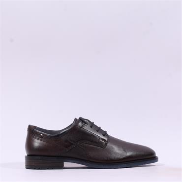 Marco Tozzi Men Sherman Laced Dress Shoe - Dark Brown Leather