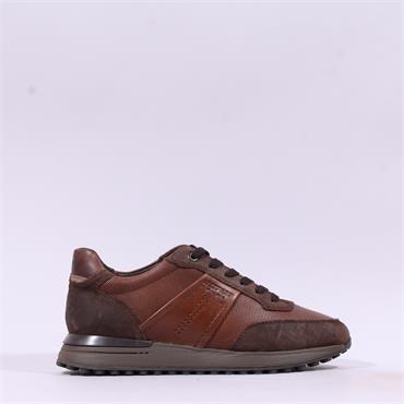 Marco Tozzi Men Fulham Laced Trainer - Brown Combi Leather