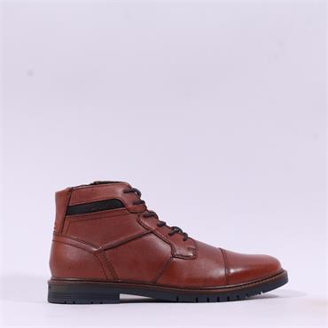 Marco Tozzi Men Motaro Toecap Lace Boot - Cognac Leather