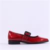 Marco Tozzi Apo Two Pin Mary Jane Pump - Dark Red Patent