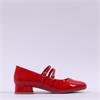 Marco Tozzi Wispar Mary Jane Block Heel - Red Patent