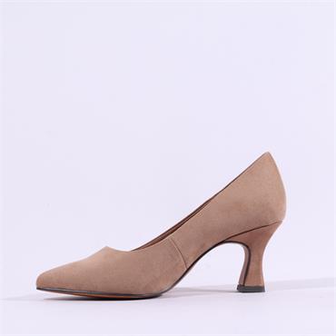 Marco Tozzi Nosca Pointed Toe Mid Heel - Beige