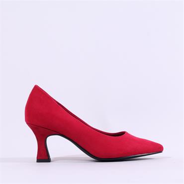 Marco Tozzi Nosca Pointed Toe Mid Heel - Dark Red