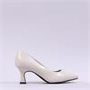 Marco Tozzi Nosca Pointed Toe Mid Heel - Cream