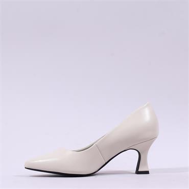Marco Tozzi Nosca Pointed Toe Mid Heel - Cream