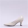 Marco Tozzi Nosca Pointed Toe Mid Heel - Cream