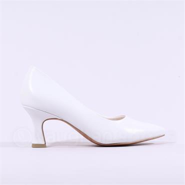 Marco Tozzi Nosca Pointed Toe Mid Heel - White