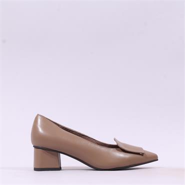 Marco Tozzi Carno Square Detail Heel - Tan
