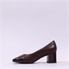 Marco Tozzi Bitto Toe Cap Block Heel - Bordeaux Combi