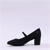 Marco Tozzi Walki Strap Block Heel - Black Glitter