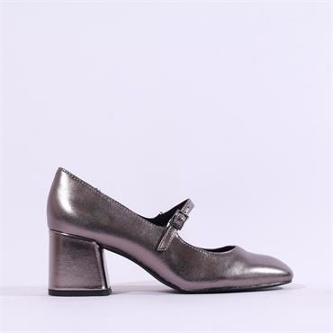 Marco Tozzi Fulla Block Heel Mary Jane - Pewter