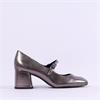 Marco Tozzi Fulla Block Heel Mary Jane - Pewter
