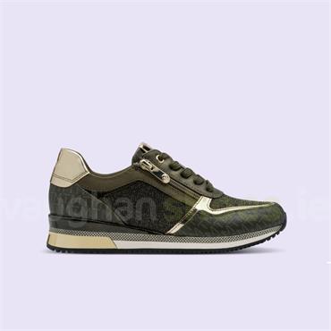 Marco Tozzi Bonallo Side Zip Trainer - Khaki Combi