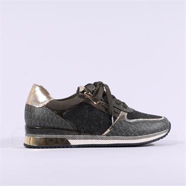 Marco Tozzi Bonallo Side Zip Trainer - Khaki Combi