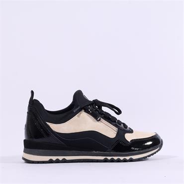 Marco Tozzi Bonallo Zip Lace Trainer - Black Combi