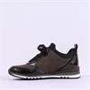 Marco Tozzi Bonallo Zip Lace Trainer - Black Khaki Combi