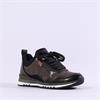 Marco Tozzi Bonallo Zip Lace Trainer - Black Khaki Combi