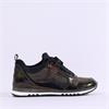 Marco Tozzi Bonallo Zip Lace Trainer - Black Khaki Combi