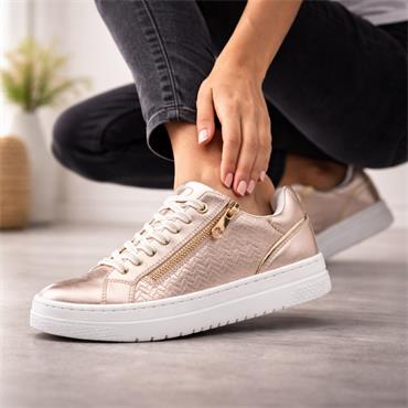 Marco Tozzi Ago Side Zip Trainer - Platinum