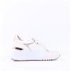 Marco Tozzi Magana Wedge Laced With Zip - White Gold