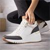 Marco Tozzi Magana Wedge Laced With Zip - White Combi